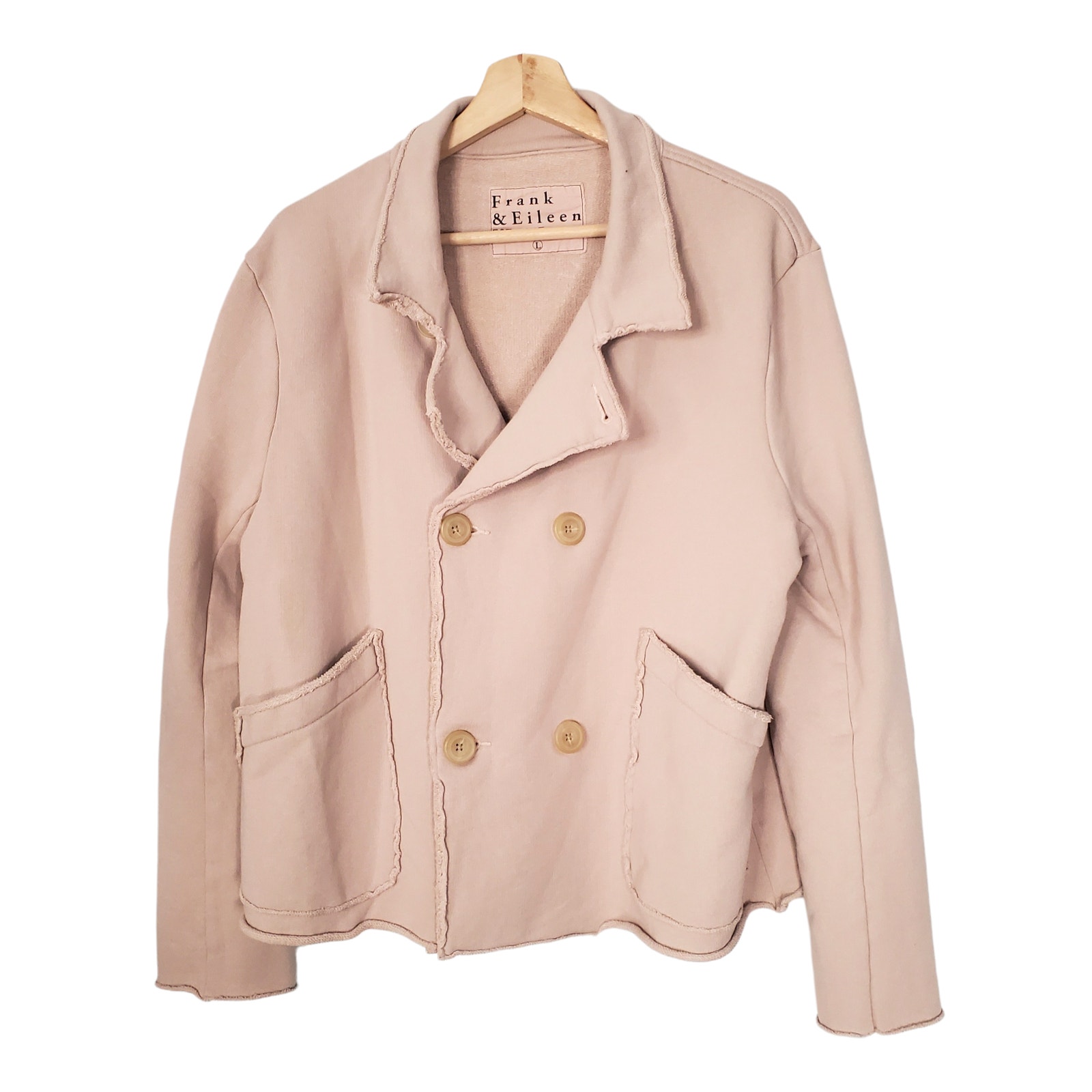 Frank & Eileen Mini Belfast Biscotti Triple Fleece Cropped Sweatshirt Coat Large